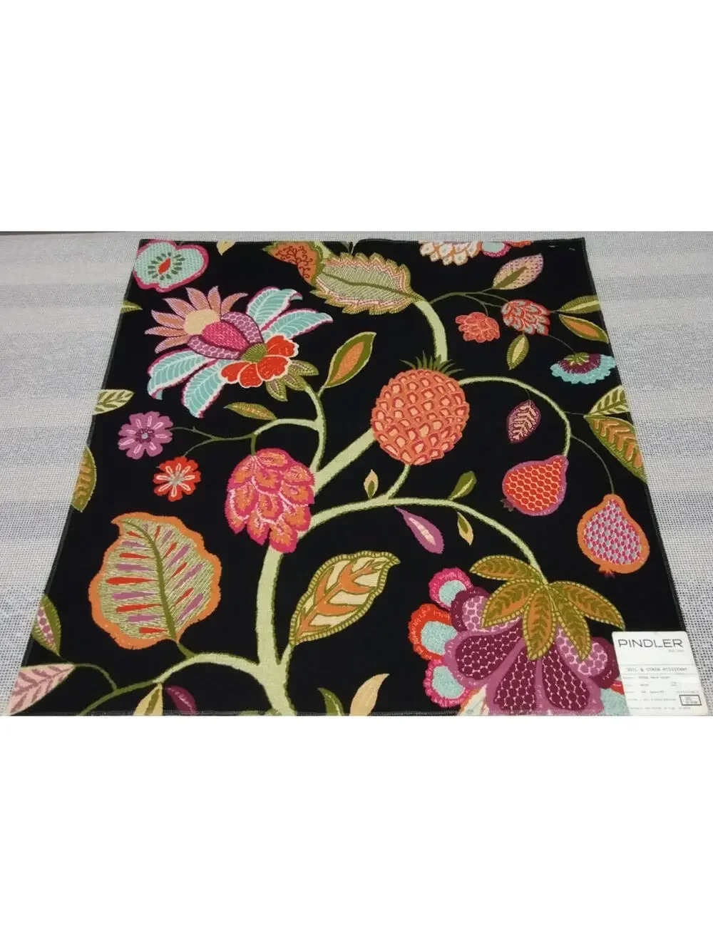 Pindler Palm Court Noir Black Strange FRUIT Designer Fabric Sampler 23x23